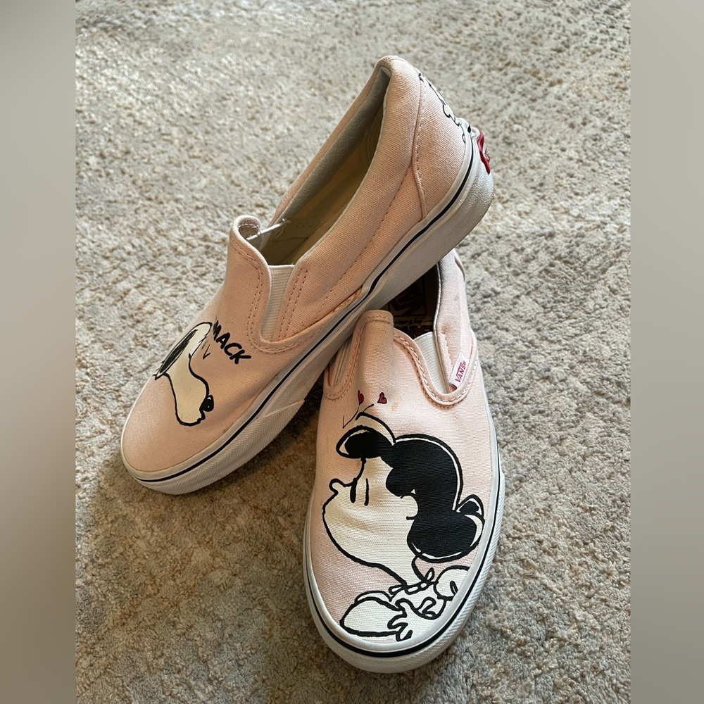 Vans Peanuts Pink Slip-On Sneakers - Picture 2 of 8